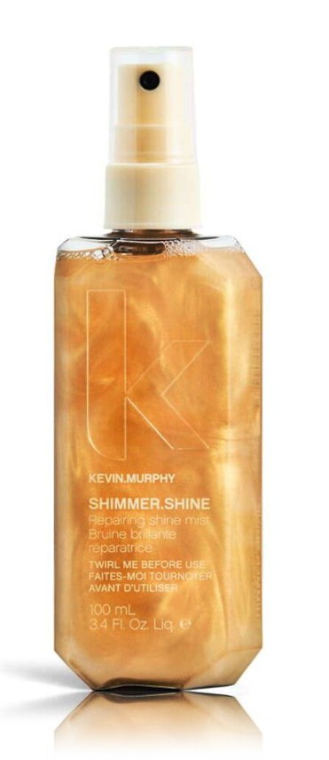 KEVIN.MURPHY „SHIMMER.SHINE“ – atstatomasis, žvilgesio suteikiantis purškiamas aliejus su aukso dulkėmis